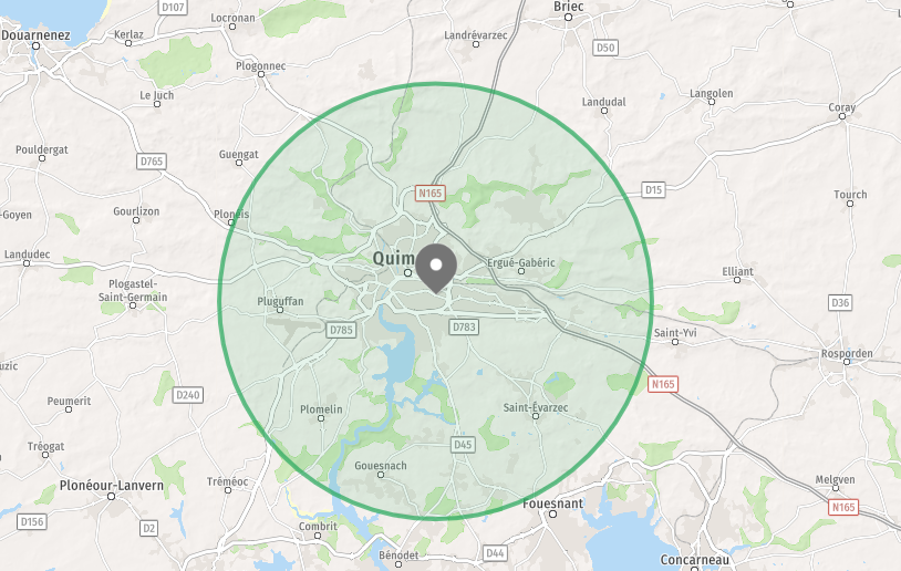 Zone d’intervention d’Aurélie, esthéticienne à domicile à Quimper et ses alentours